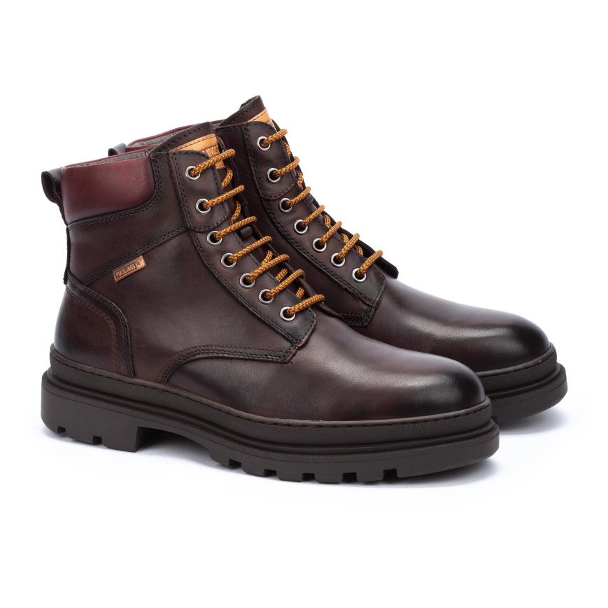 Men's Pikolinos OURENSE Ankle Boots Brown | NZ J2530Q9